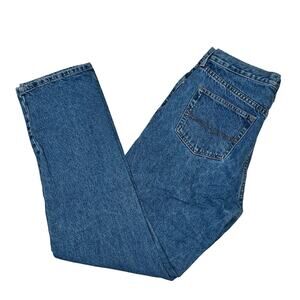 Vintage Old Rye Mens Denim Blue Jeans Mid Rise 35x34